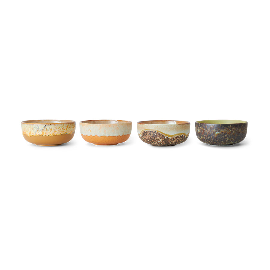 HK LIVING  70s ceramics: Tapas bowls Drift / set van 4 - Oosterlinck