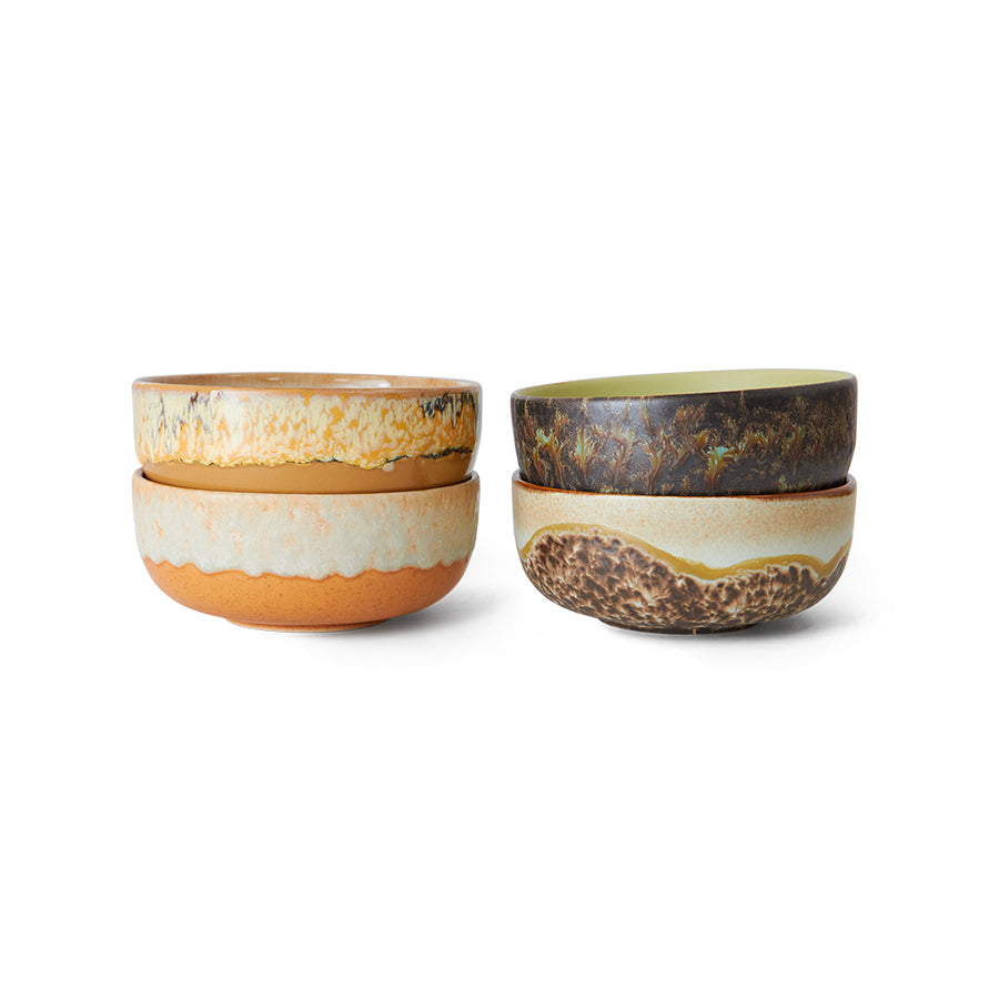 HK LIVING  70s ceramics: Tapas bowls Drift / set van 4 - Oosterlinck