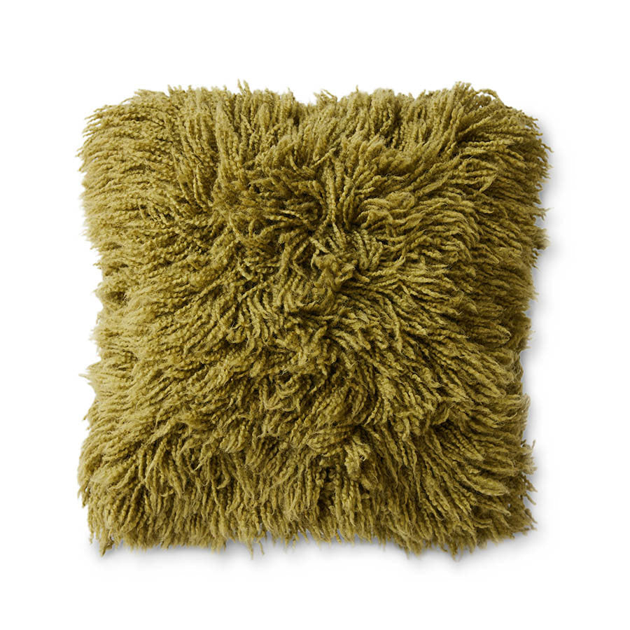 HK Living  Kussen Fluffy Olive - Oosterlinck
