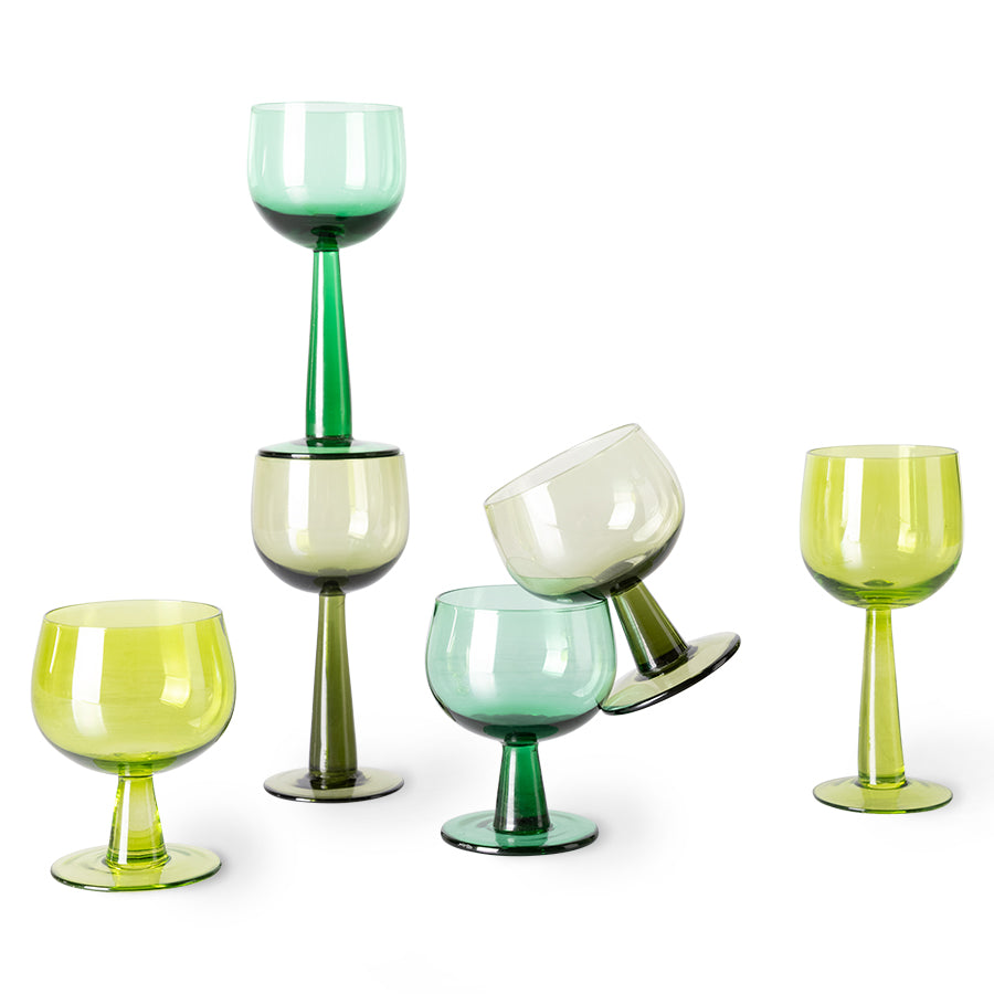 HK Living  The Emeralds: Wine glasses -40% - Oosterlinck Home