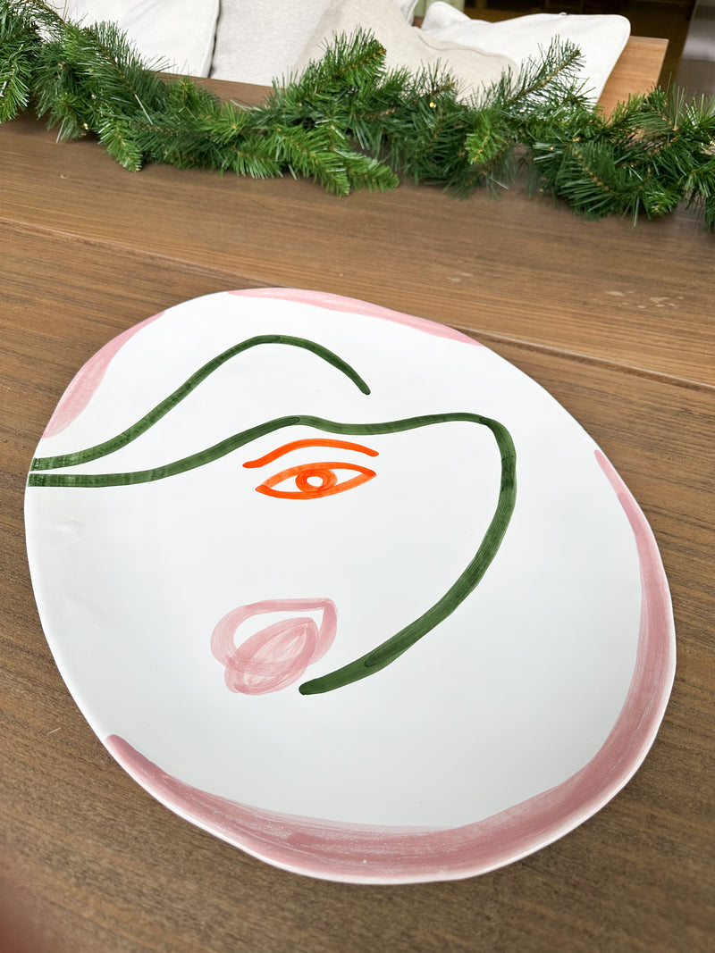 Val Pottery Curved serveerschaal - t.v.v. Think Pink - Oosterlinck