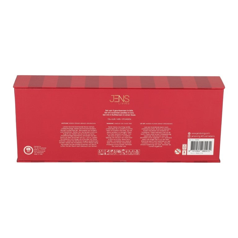 Jens Living  Geurkaarsjes set Scent of Joy Kerstmis - Oosterlinck Home