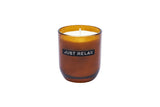 Wellmark Candle Jar Amber Cedarwood 'Just Relax'