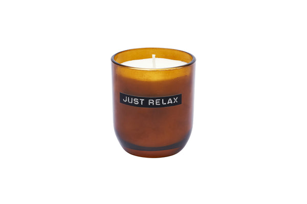 Wellmark Candle Jar Amber Cedarwood 'Just Relax' - Oosterlinck
