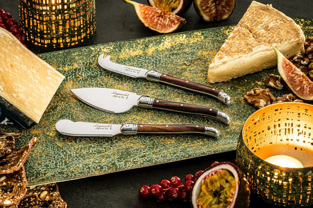 Laguiole Premium Line Kaasmessenset 3-delig dark wood - Oosterlinck Home
