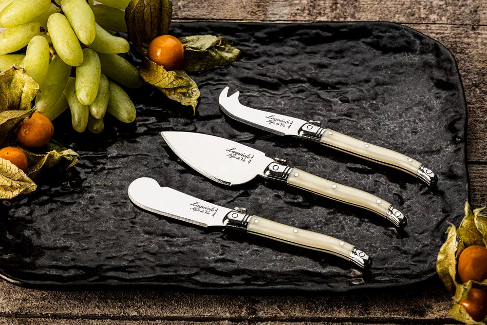 Laguiole Premium Line Kaasmessenset 3-delig parelmoer - Oosterlinck Home