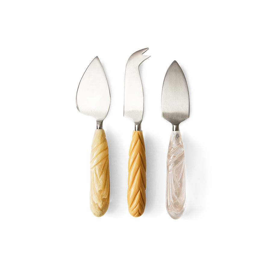 HK Living  Cheese knife set Lemon of Cream