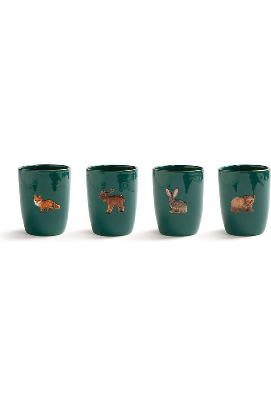 &Klevering  Forest animal mugs - set van 4 - Oosterlinck