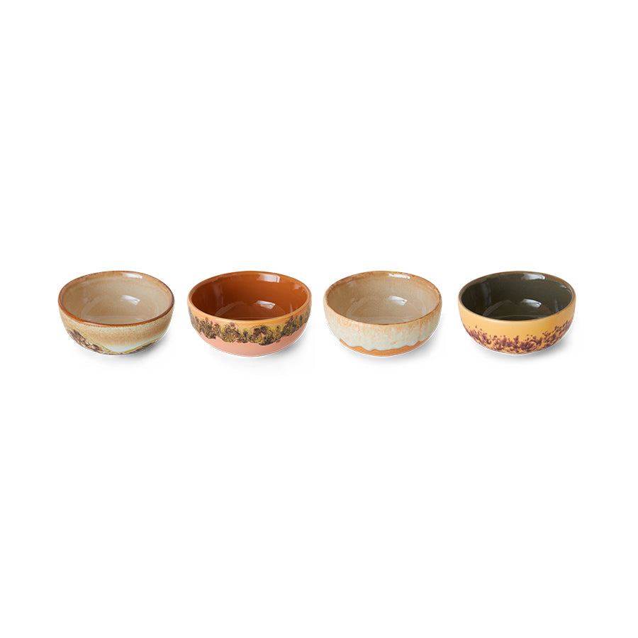 HK Living  70s ceramics: XS bowls Marine / set van 4