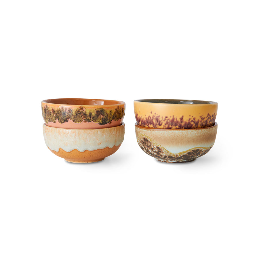 HK Living  70s ceramics: XS bowls Marine / set van 4