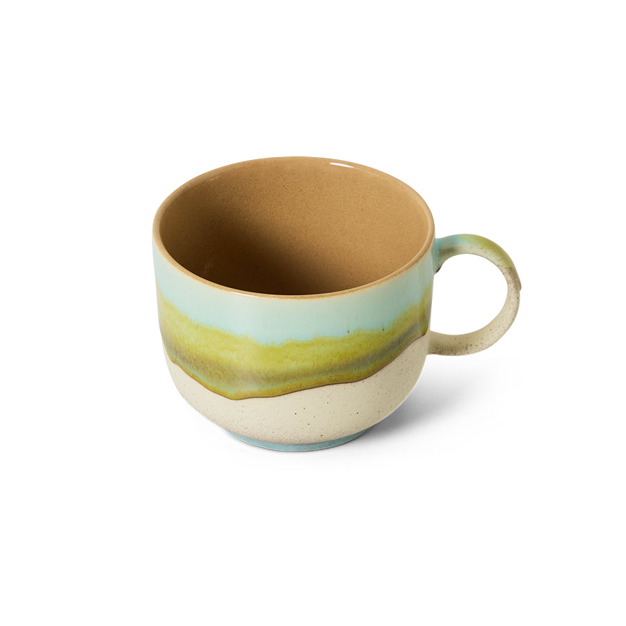 HK Living  70s ceramics Tea cup / grote kop met oor 5+1 GRATIS