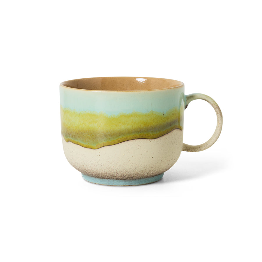 HK Living  70s ceramics Tea cup / grote kop met oor 5+1 GRATIS