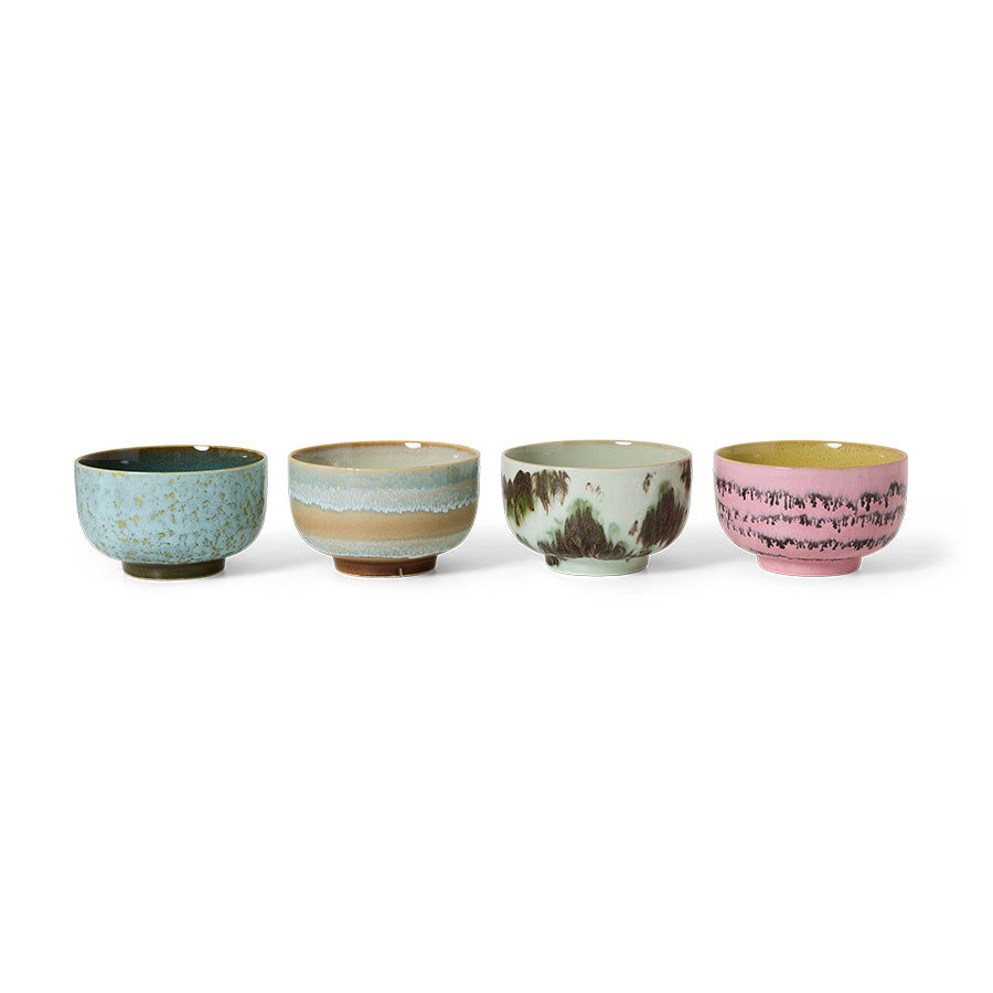 HK Living  70s ceramics Noodle bowls Dada / set van 4