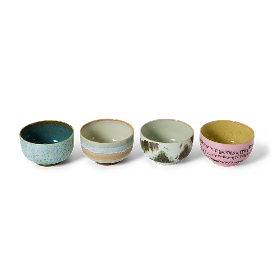 HK Living  70s ceramics Noodle bowls Dada / set van 4