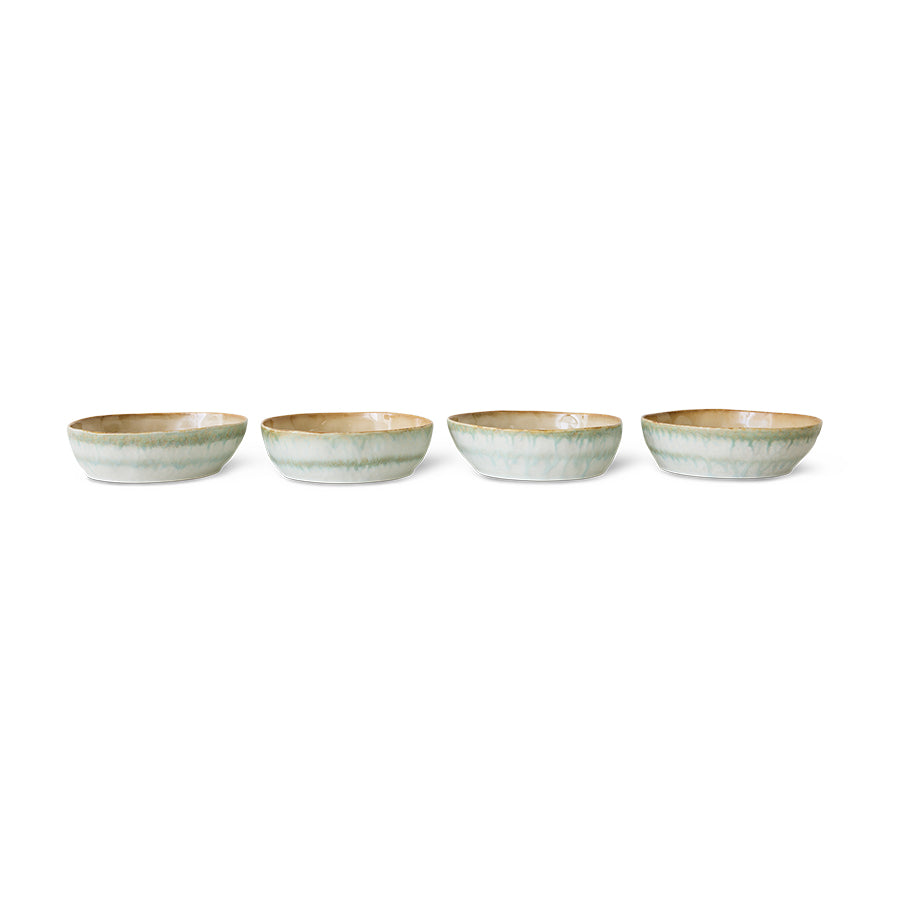 HK Living   70s ceramics : pasta bowls petal - set van 2 borden