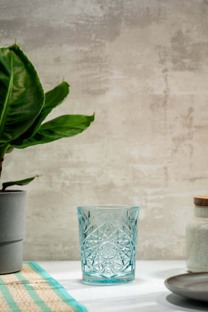 Libbey Hobstar gekleurd  glas - Oosterlinck