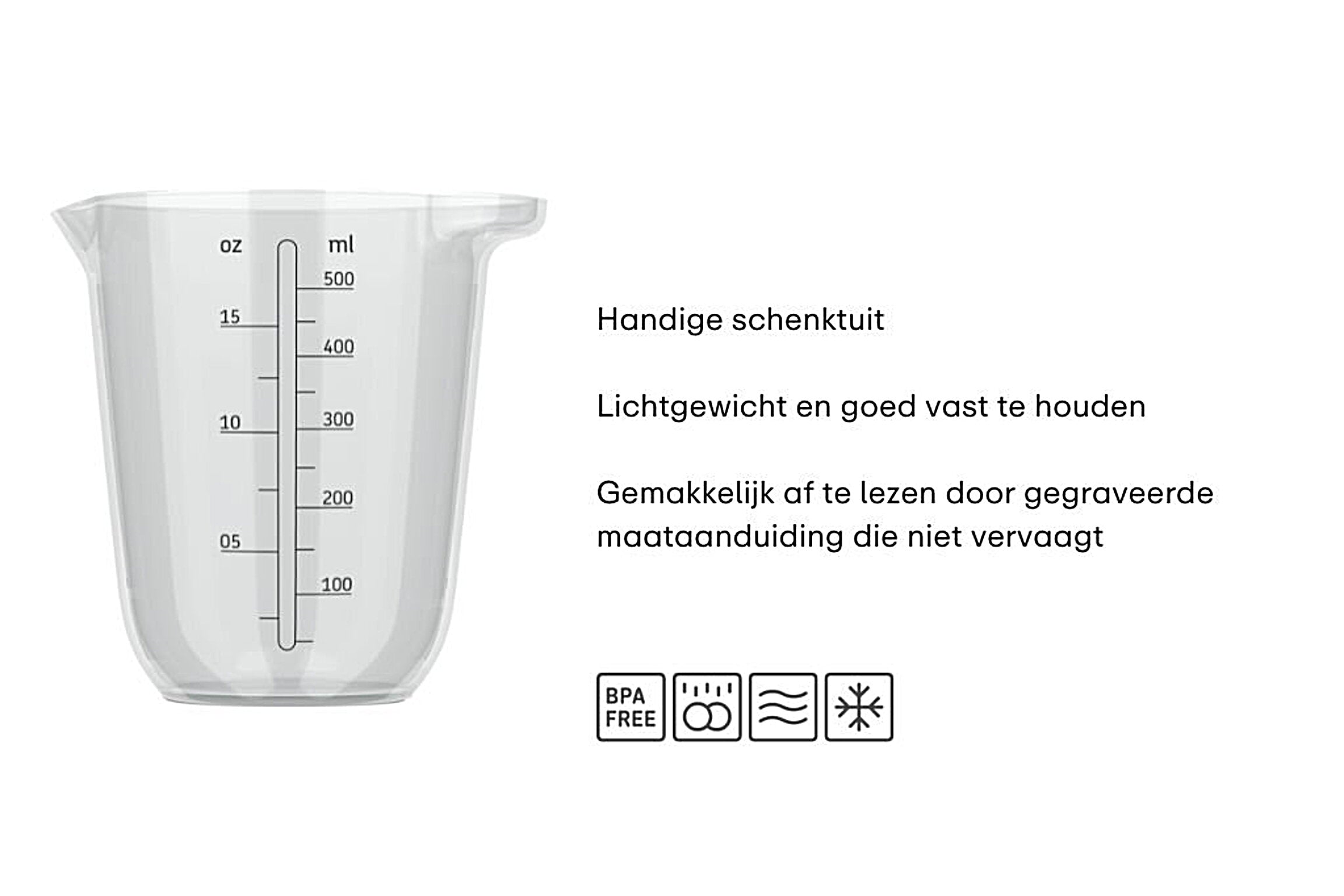Mepal  Maatbeker 0.5L of 1L Chef it BPA-vrij - Oosterlinck Home