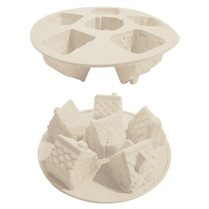 Scrap Cooking silicone bakvorm kersthuisjes