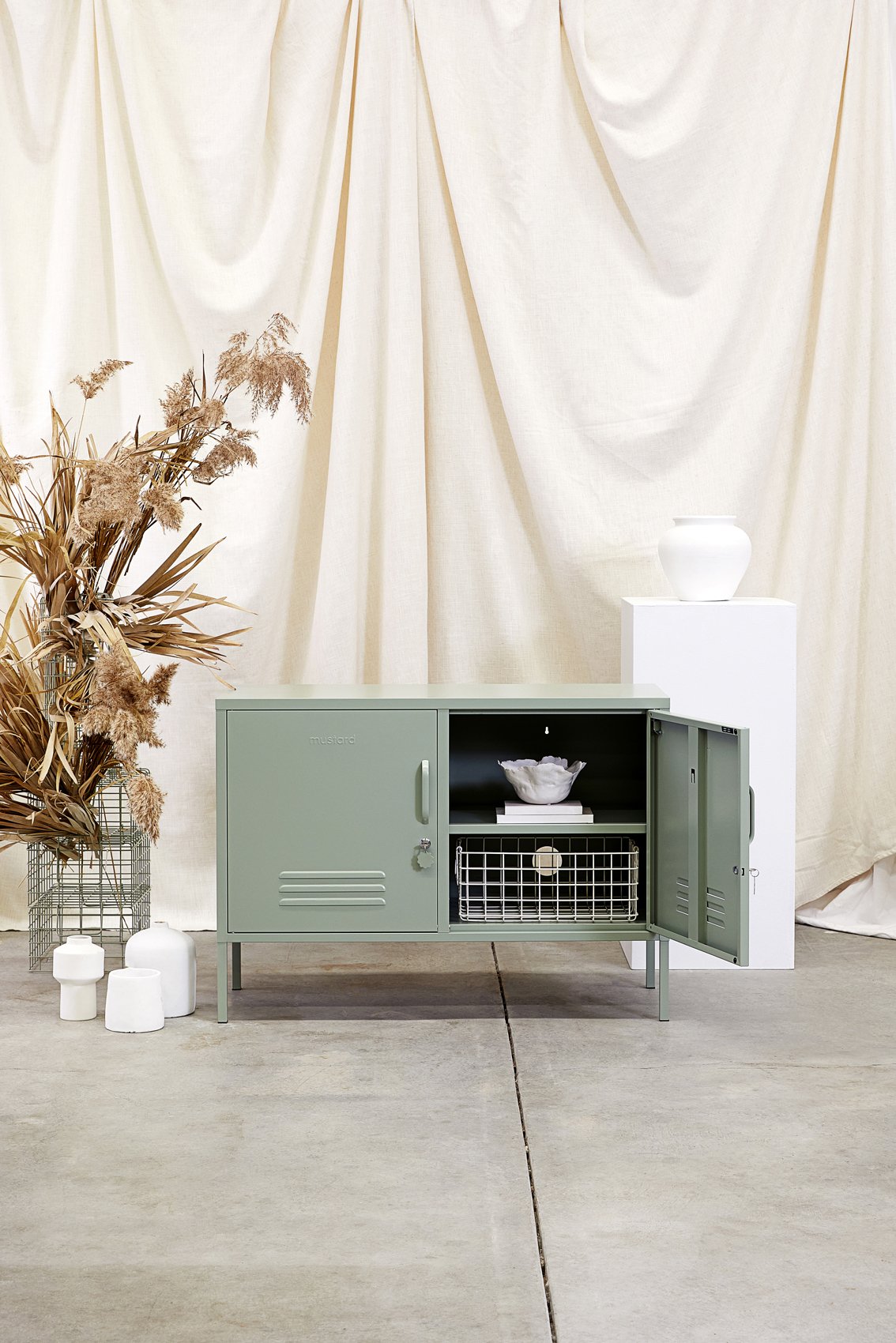 Mustard Made locker Lowdown Sage - Oosterlinck