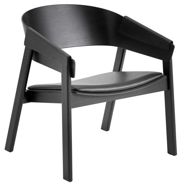 Muuto Cover Lounge chair met lederen zitvlak - verschillende varianten - Oosterlinck