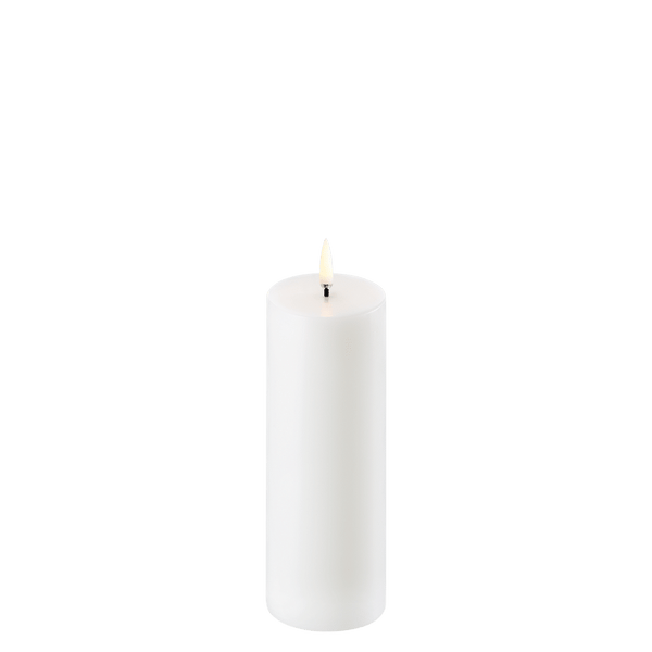 Uyuni - LED kaars pilaar 15cm - nordic white - Oosterlinck