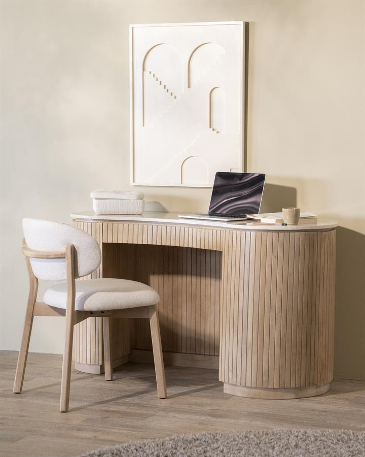 Home  Stoel Mikky gestoffeerd naturel - Oosterlinck Home