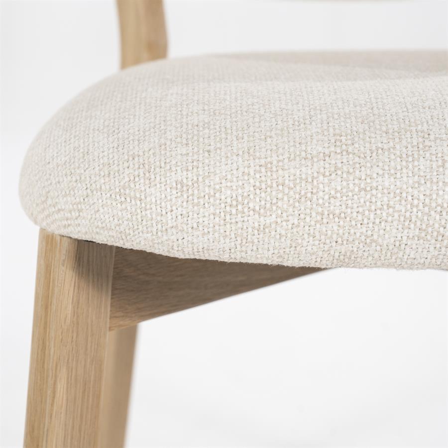 Home  Stoel Mikky gestoffeerd naturel - Oosterlinck Home