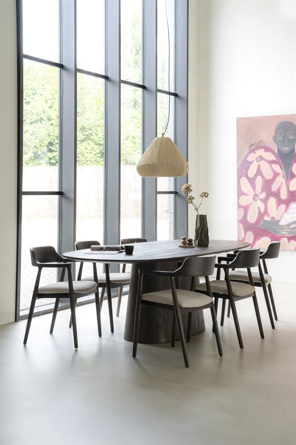 Home  Stoel Yorick bruin gestoffeerde zitting - Oosterlinck Home