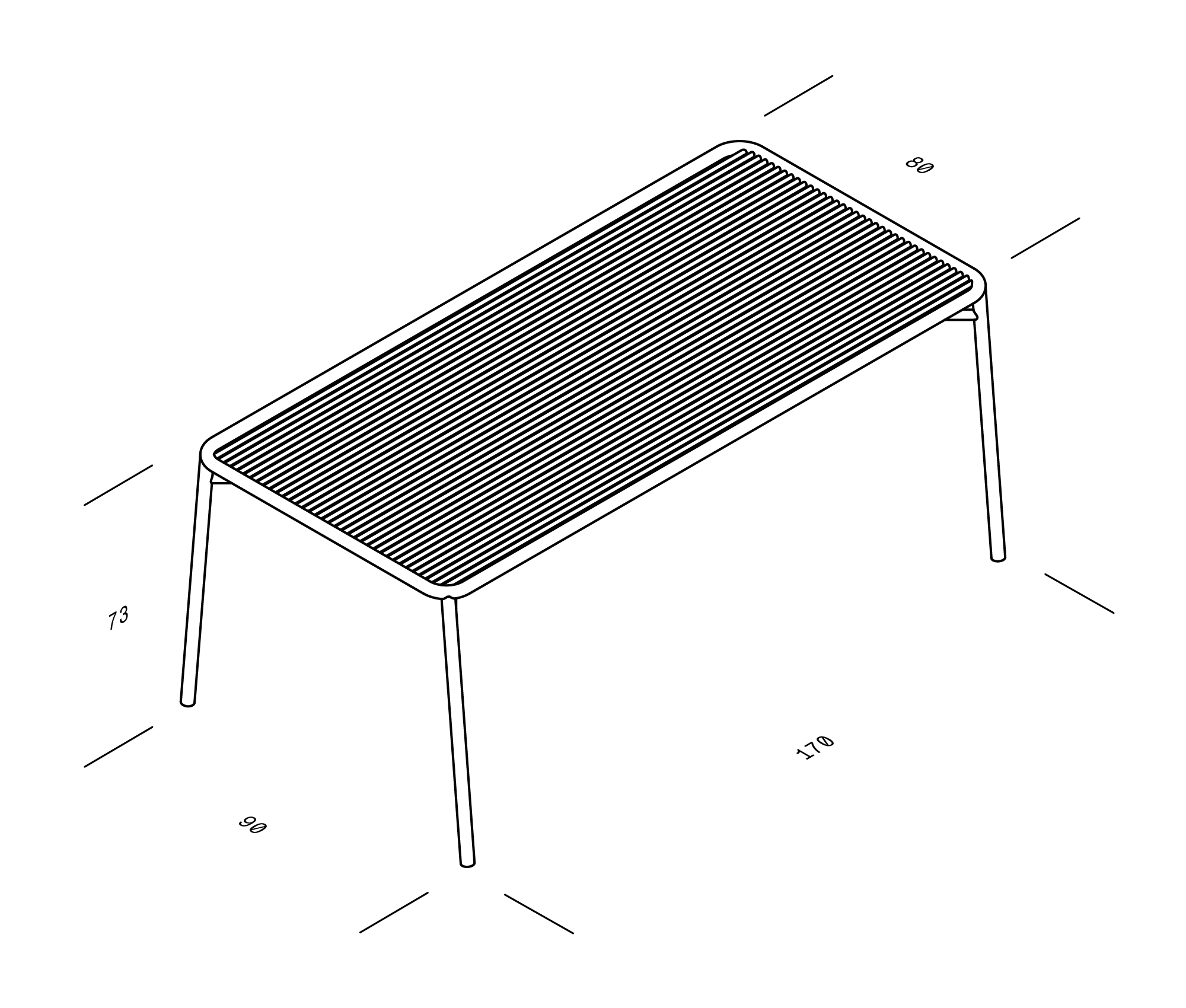 Objekte Unsere Tage - Ivy tuintafel 170*90cm - Oosterlinck