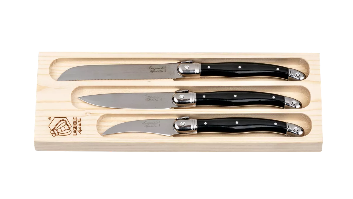 Laguiole Premium Line set keukenmesjes 3-delig - Oosterlinck Home