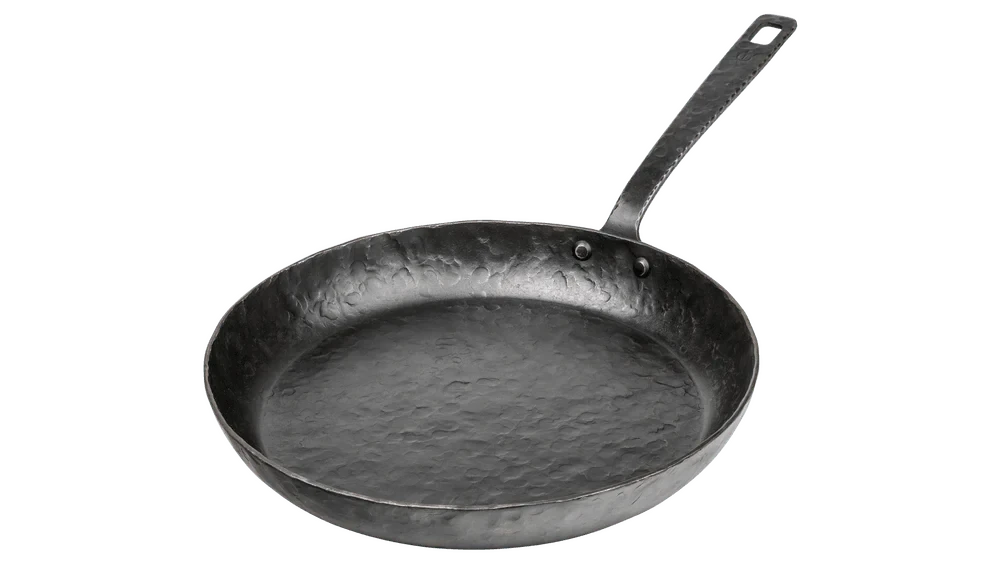 Forged braadpan carbonstaal met steel - Oosterlinck