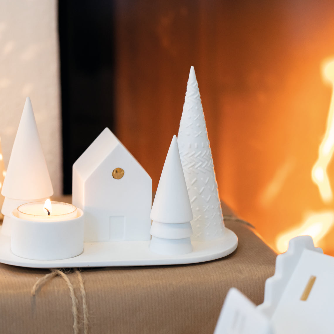 Räder   Forest Cabin schaal met theelicht - Oosterlinck Home