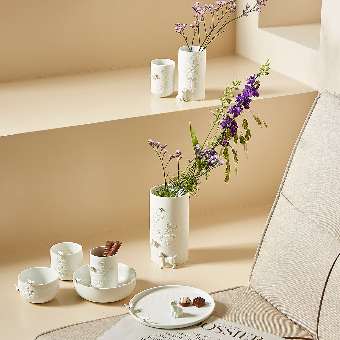 Räder  Serveer- of decoratief bordje met hondje - Oosterlinck Home