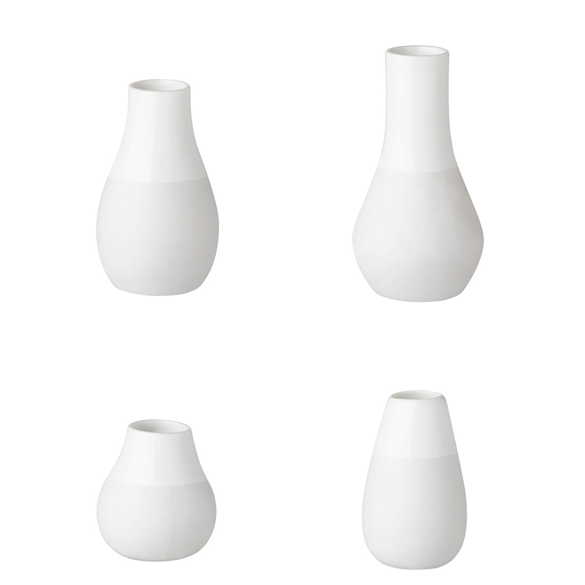 Räder   Vaasjes set van 4 mini's pastelwit of groen - Oosterlinck Home
