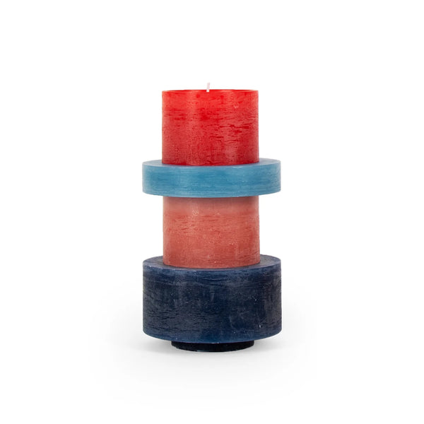 Stan Editions Candl Stack 04 RED&BLUE stapelbare kaars - Oosterlinck