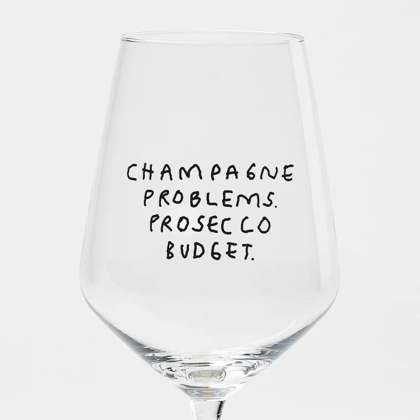 HOLY APEROLY -  Glas "champagne problems - prosecco budget"