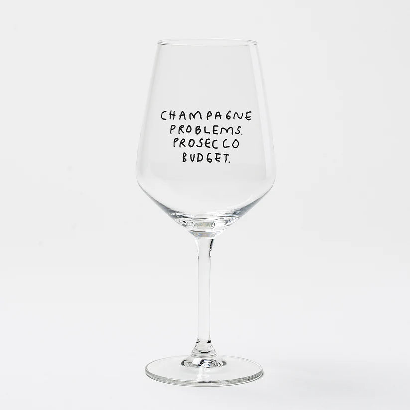 HOLY APEROLY -  Glas "champagne problems - prosecco budget"