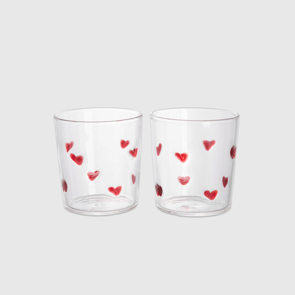 And Nook set van 2 glazen Hearts - Oosterlinck