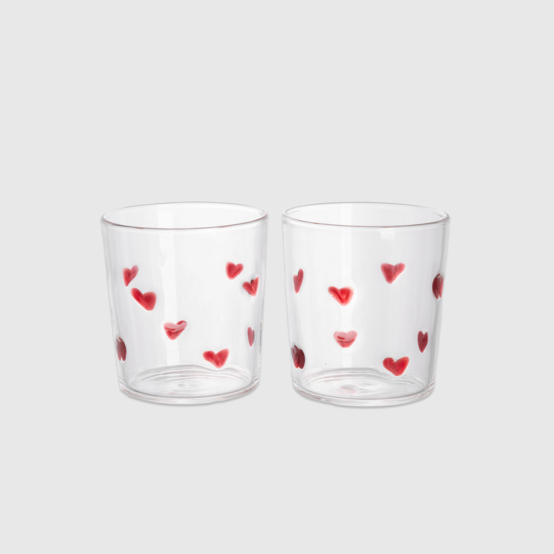 And Nook set van 2 glazen Hearts - Oosterlinck