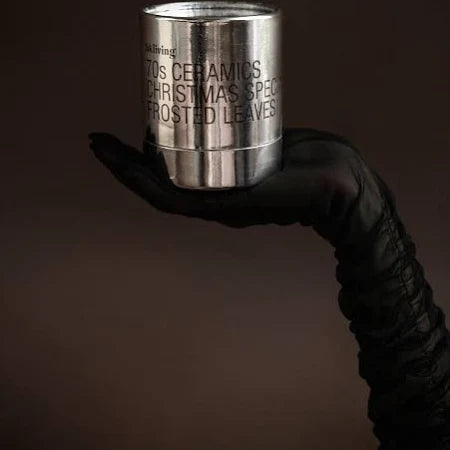 HK Living  70s Ceramics Christmas Special Candle Frosted Leaves