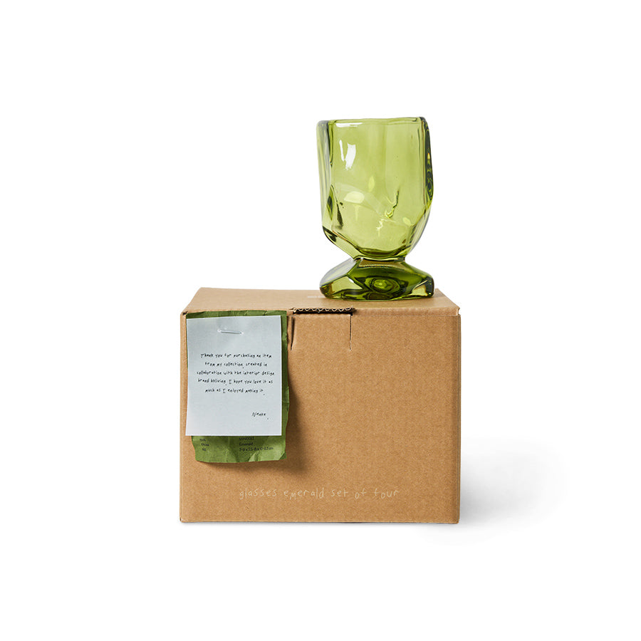 HK Living  Glasses Emerald by Nienke Sikkema / Set van 4