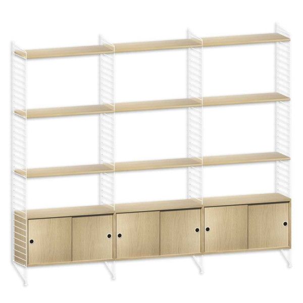 String System hoge kast large wit eik - Oosterlinck