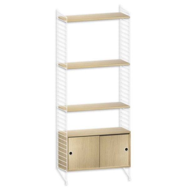 String System hoge kast small wit eik - Oosterlinck