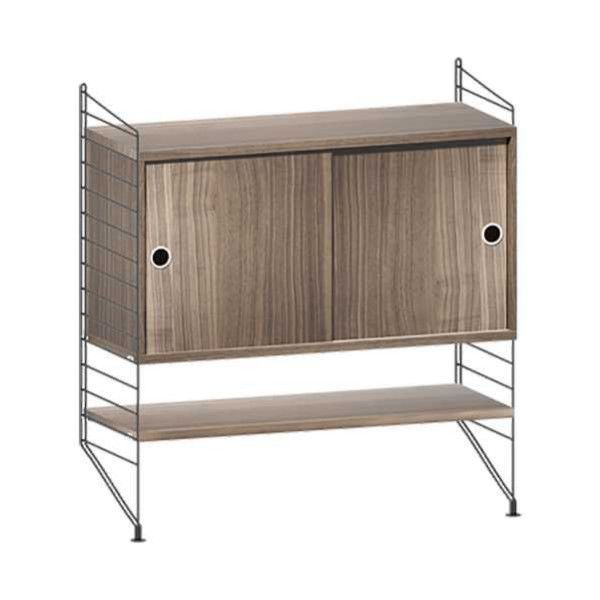 String System dressoir small zwart walnoot - Oosterlinck