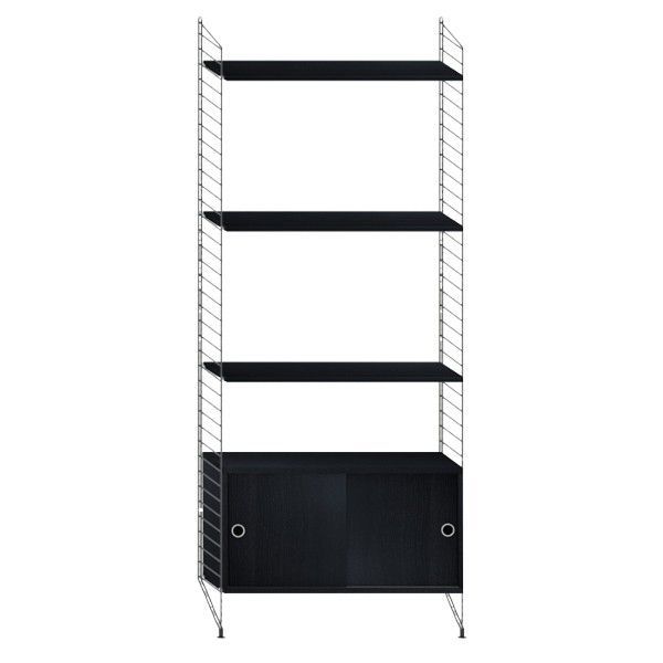 String System hoge kast small zwart - Oosterlinck