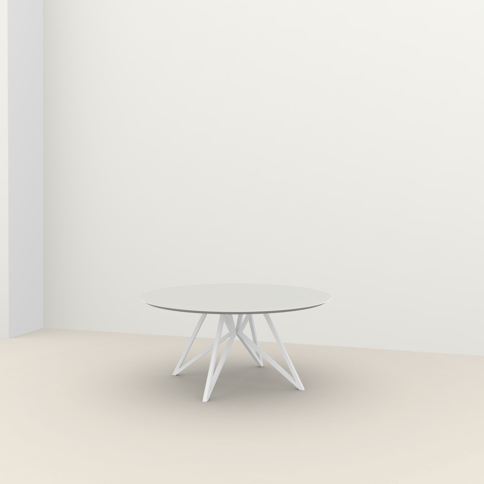 Studio Henk Butterfly ronde tafel HPL verjongd - wit onderstel - alle formaten - Oosterlinck
