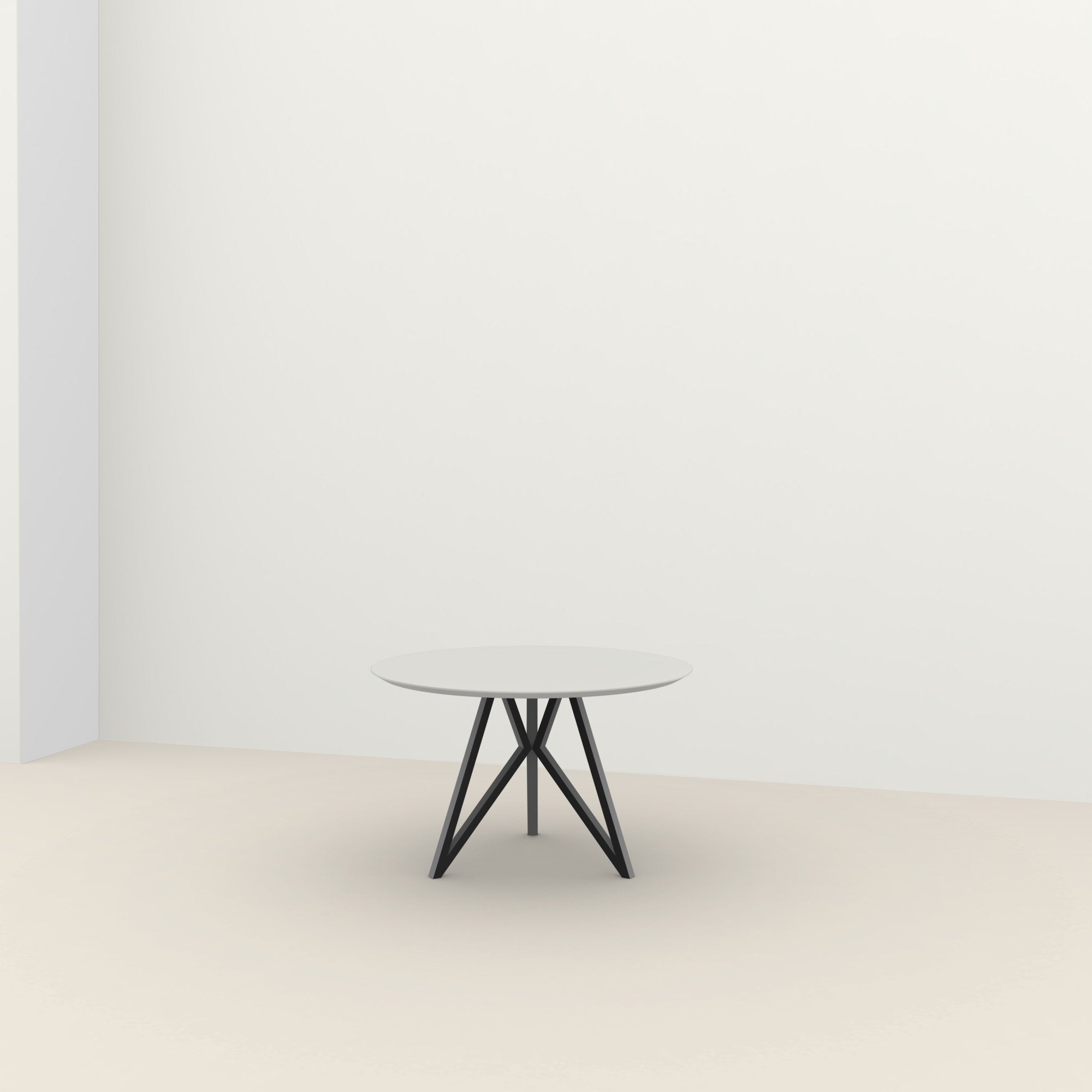 Studio Henk Butterfly ronde tafel HPL verjongd - zwart onderstel - alle formaten - Oosterlinck