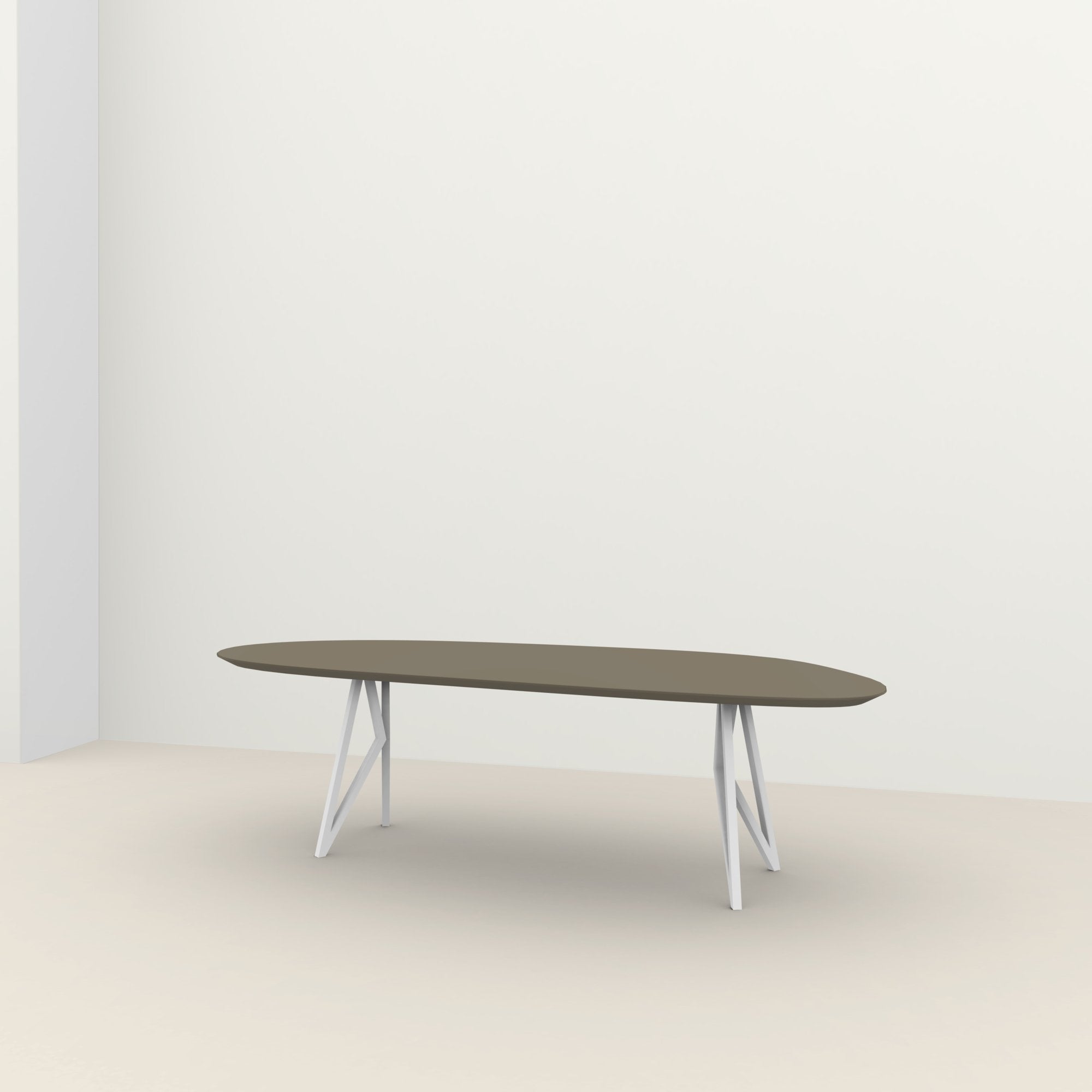 Studio Henk Butterfly tafel Blob HPL verjongd - wit onderstel - alle formaten - Oosterlinck