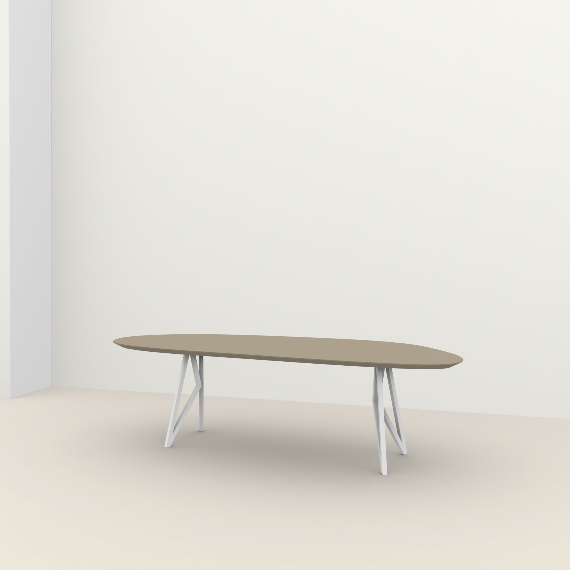 Studio Henk Butterfly tafel Blob HPL verjongd - wit onderstel - alle formaten - Oosterlinck