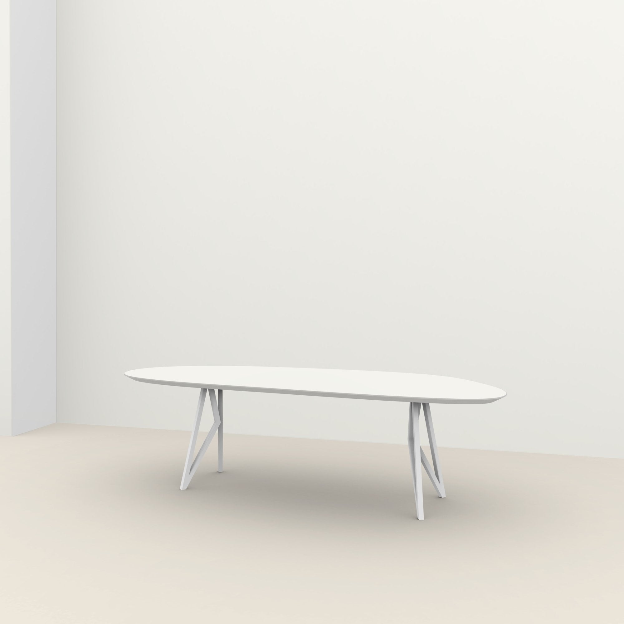 Studio Henk Butterfly tafel Blob HPL verjongd - wit onderstel - alle formaten - Oosterlinck